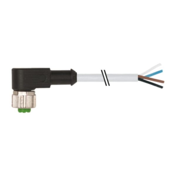 M12 female 90° A-cod. with cable