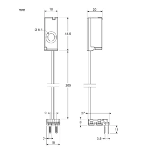 energy sensor, PowerTag PhaseNeutral 63A 1P+N bottom position for RCBO 18mm Slim A9MEM1563 DPLVP - Power Tags & Smart Link Digital Energy