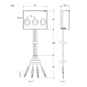 energy sensor, PowerTag Flex 63A 3P+N top and bottom position A9MEM1570 DPLVP - Power Tags & Smart Link Digital Energy
