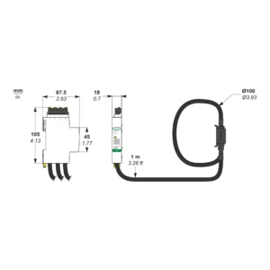 energy sensor, PowerTag Rope 600A 3P/3P+N top and bottom position A9MEM1591 DPLVP - Power Tags & Smart Link Digital Energy