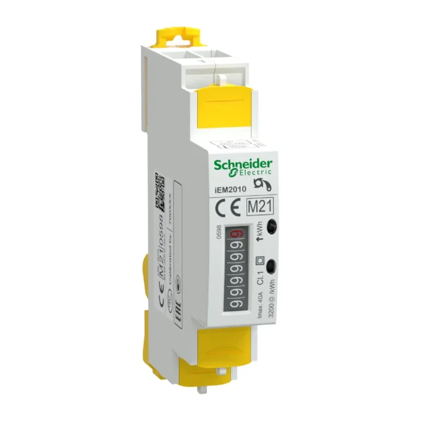 modular single phase power meter iEM2010 - 230V - 40A with pulse A9MEM2010 DPLVP - MET Easy&Basic Digital Energy