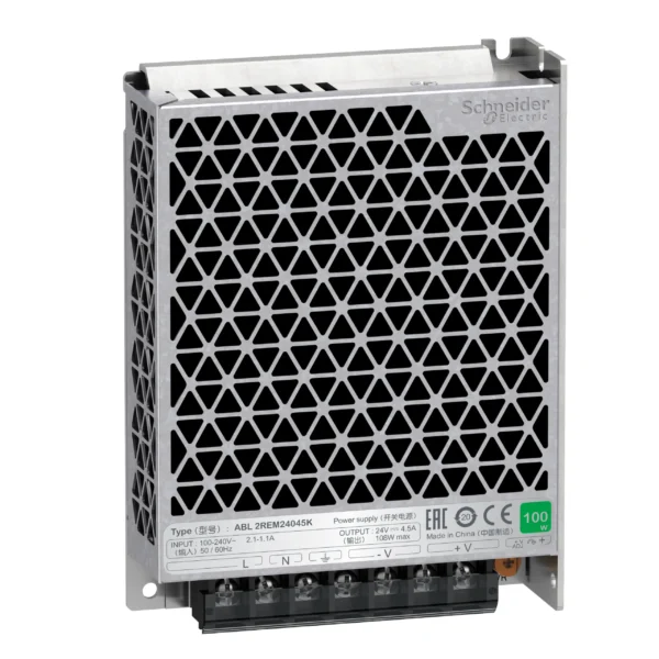 single phase power supply, 100...240V input, 24V DC output, 108W, 4,5A ABL2REM24045K IDMST - ABL2 Industry