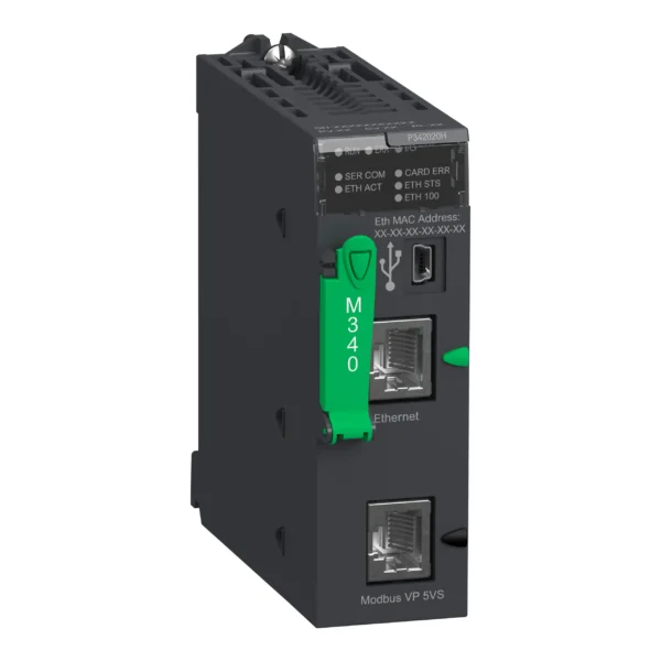 processor, Modicon M340, max 1024 discrete, 256 analog IO, Modbus, Ethernet, for severe environment BMXP342020H IDPAC - M340 Industry
