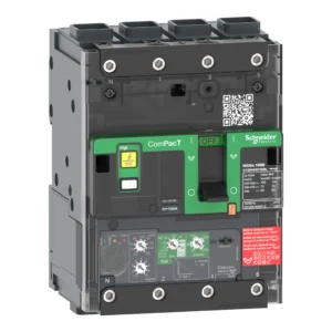 Circuit breaker, ComPacT NSXm 63B, 25kA/415VAC, 4 poles, MicroLogic 4.1 trip unit 50A, EverLink lugs C11B44V050L PPCCB - NSXm Power Products
