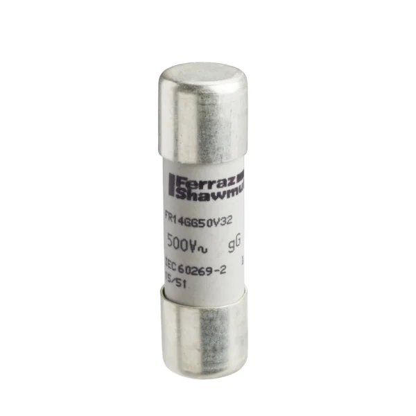 NFC cartridge fuses, TeSys GS, cylindrical 14mm x 51mm, fuse type gG, 400VAC, 50A, without striker DF2EN50 PPCCB - NS Power Products