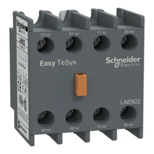 Auxiliary contact block,Easy TeSys Control,2NO+2NC,for LC1E/CAE LAEN22 PPCTR - TVS Power Products