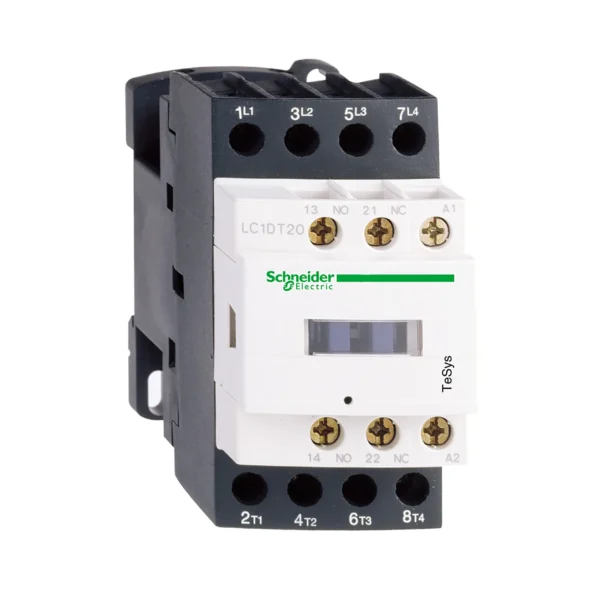 Contactor, TeSys Deca, 4P(2NO+2NC), AC-1, <=440V, 25A, 110VDC coil, screw clamp terminal LC1D128FD PPCTR - Tesys D Power Products