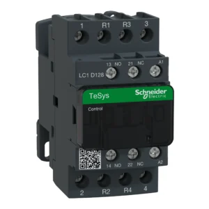 Contactor, TeSys Deca, 4P(2NO+2NC), AC-1, <=440V, 25A, 220VAC 50/60Hz coil, screw clamp terminal LC1D128M7 PPCTR - Tesys D Power Products