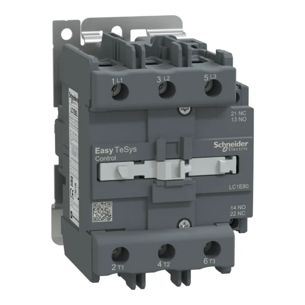 Contactor,Easy TeSys Control,LC1E,3P(3NO),AC-3,<=440V,80A,220V AC coil,50Hz LC1E80M5 PPCTR - TVS Power Products