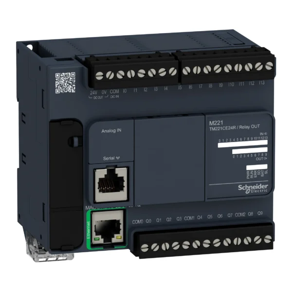 logic controller, Modicon M221, 24 IO, relay, Ethernet TM221CE24R IDMST - M221 Industry