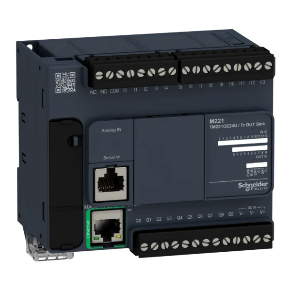 Logic controller, Modicon M221, 24io tr.npn ethernet TM221CE24U IDMST - M221 Industry