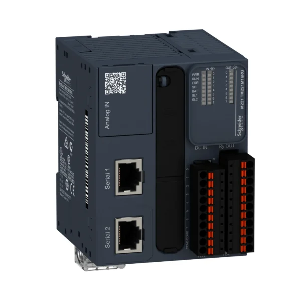 logic controller, Modicon M221, 16 IO, relay, spring TM221M16RG IDMST - M221 Industry