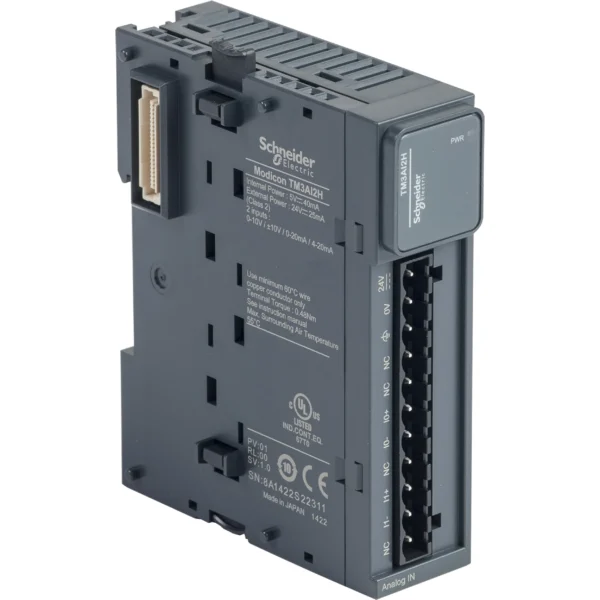 analog input module, Modicon TM3, 2 inputs high resolution, screw, 24V DC TM3AI2H IDMST - M2xx Access. Industry