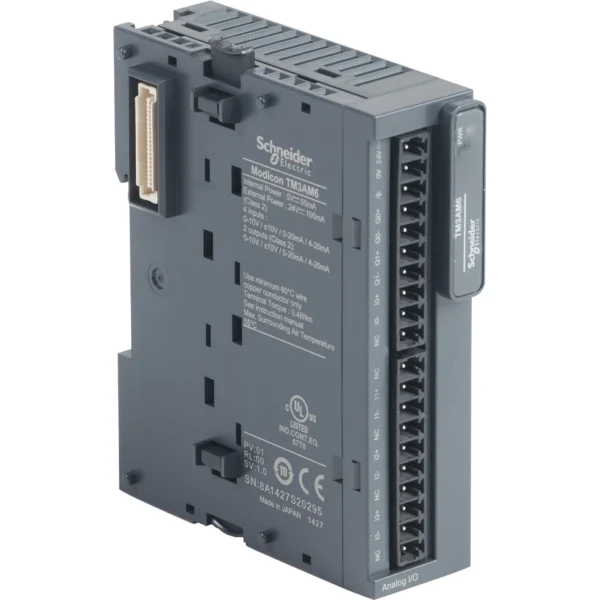 IO analog module, Modicon TM3, 4 inputs, 2 output, screw, 24V DC TM3AM6 IDMST - M2xx Access. Industry