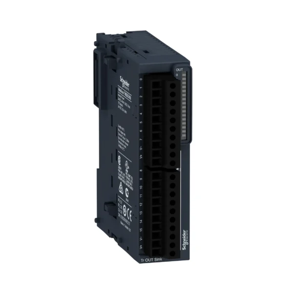 discrete output module, Modicon TM3, 16 outputs transistor NPN, screw TM3DQ16U IDMST - M2xx Access. Industry