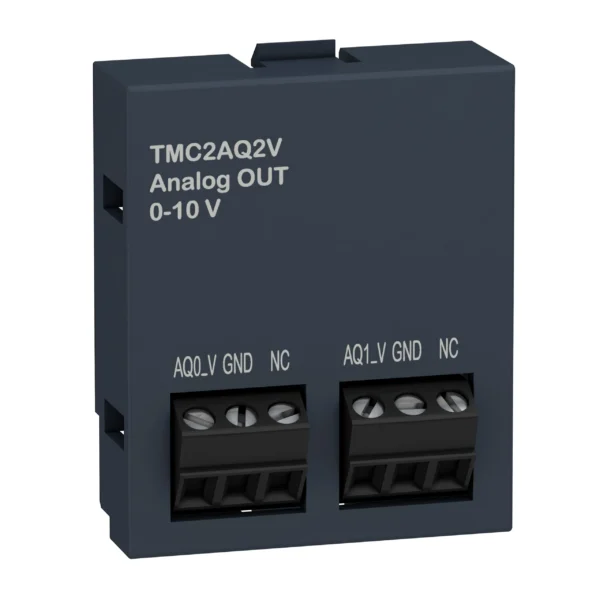 analogue output cartridge, Modicon M221, 2 analog voltage outputs, IO extension TMC2AQ2V IDMST - M221 Industry