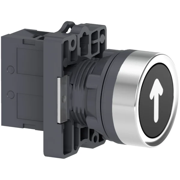 Complete push button, Easy Harmony XA2, plastic, flush, black, 22mm, spring return, marked UP ARROW, 1NO XA2EA3351 IDSIG - Harmony XA2 Industry