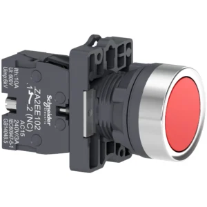Complete push button, Easy Harmony XA2, plastic, flush, red, 22mm, spring return, unmarked, 1NC XA2EA42 IDSIG - Harmony XA2 Industry