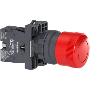 Complete emergency switching off push button, Easy Harmony XA2, plastic, red mushroom 30mm, 22mm, turn to release, 1NC XA2ES442 IDSIG - Harmony XA2 Industry