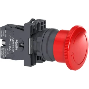 Complete emergency switching off push button, Easy Harmony XA2, plastic, red mushroom 40mm, 22mm, turn to release, 1NC XA2ES542 IDSIG - Harmony XA2 Industry