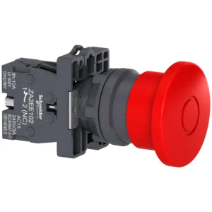 Complete emergency switching off push button, Easy Harmony XA2, plastic, red mushroom 40mm, 22mm, push pull, 1NC XA2ET42 IDSIG - Harmony XA2 Industry