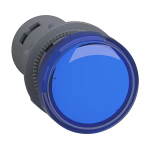 Monolithic pilot light, Easy Harmony XA2, plastic, blue, 22mm, integral LED, screw clamp terminals, 24V AC DC XA2EVB6LC IDSIG - Harmony XA2 Industry