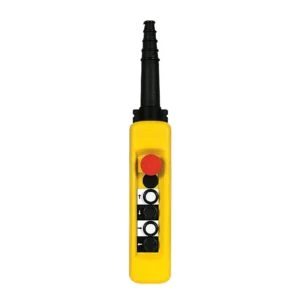 Pendant control station, Harmony XAC, plastic, yellow, 4 push buttons with 1NO, 1 emergency stop NC XACA4713 IDSIG - PendantStations Industry