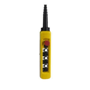 Pendant control station, Harmony XAC, plastic, yellow, 6 push buttons with 1NO, 1 emergency stop NC XACA6713 IDSIG - PendantStations Industry