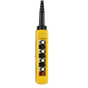 Pendant control station, Harmony XAC, plastic, yellow, 8 push buttons, 1 to 7 with 1NO, 8th with 1NC XACA871 IDSIG - PendantStations Industry