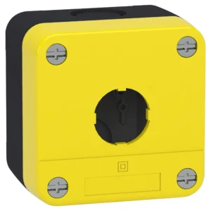 Empty enclosure, Harmony XALB, XALJ, plastic, yellow lid, for push button XB2, 22mm, 1 cut-out, IP65 XALB01YC IDSIG - Harmony XA2 Industry