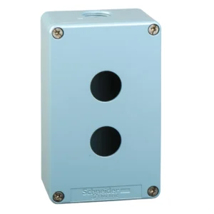 Harmony XAP, XB2 SL, Empty control station, zinc alloy, blue, 2 cut-outs, Ø22, 80 x 130 x 51.5 mm XAPM2202 IDSIG - ControlStations Industry