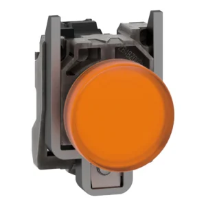 Pilot light, Harmony XB4,metal, orange, 22mm, universal LED, plain lens, 24V AC DC XB4BVB5 IDSIG - Harmony XB4 Industry