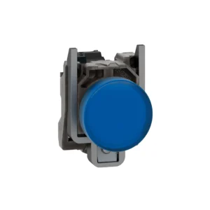 Pilot light, Harmony XB4,metal, blue, 22mm, universal LED, plain lens, 230...240V AC XB4BVM6 IDSIG - Harmony XB4 Industry