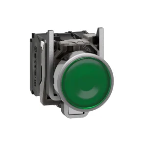 Illuminated push button, Harmony XB4, metal, green flush, 22mm, universal LED, plain lens, 1NO + 1NC, 24V AC DC XB4BW33B5 IDSIG - Harmony XB4 Industry