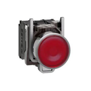 Illuminated push button, Harmony XB4, metal, red flush, 22mm, universal LED, plain lens, 1NO + 1NC, 230...240V AC XB4BW34M5 IDSIG - Harmony XB4 Industry