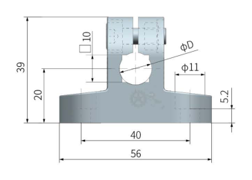 مشبك T مقاس 12x10