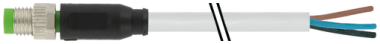 M8 male 0° A-cod. with cable | 7000-08001-2100045 | PVC 3x0.25 gy UL/CSA 0.45m | Murrelektronik