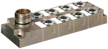 EOL - MVP-METALL, 8XM12, 5POLE, M23 19POL. CON. | 27538 | Connector exit frontside | Murrelektronik