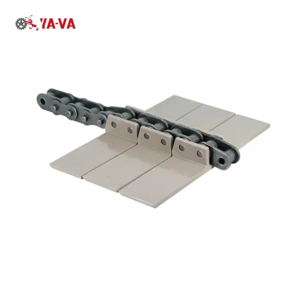 YLTL63X55-AZ4-C1 | Scraper chain (cleat height:55mm)
width 63mm, POM link + SUS304 pin |  Unit: POM | Brand: YA-VA